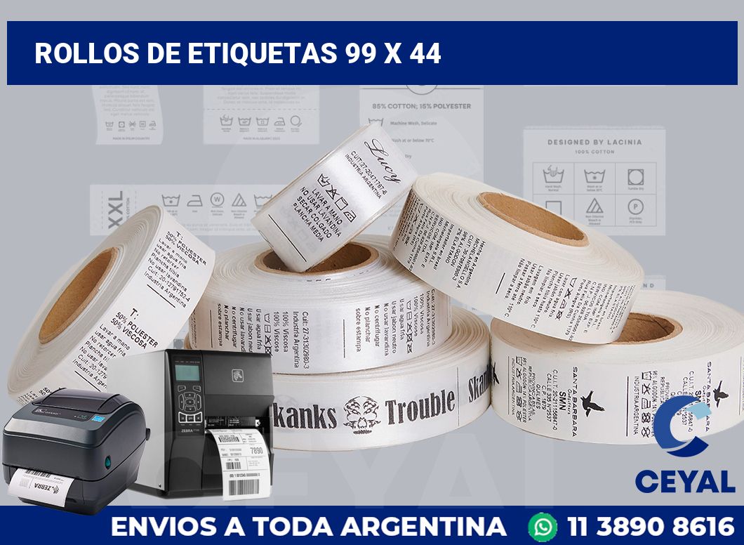 rollos de etiquetas 99 x 44
