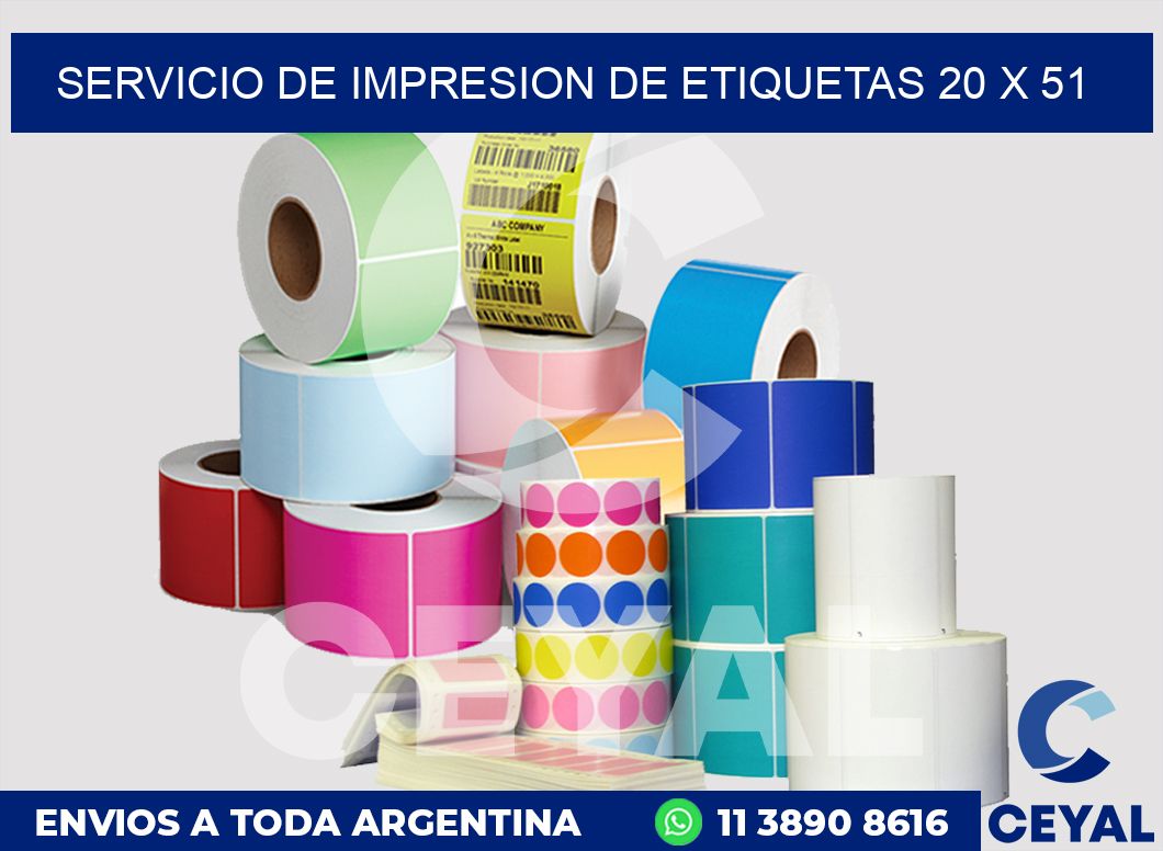 servicio de impresion de etiquetas 20 x 51