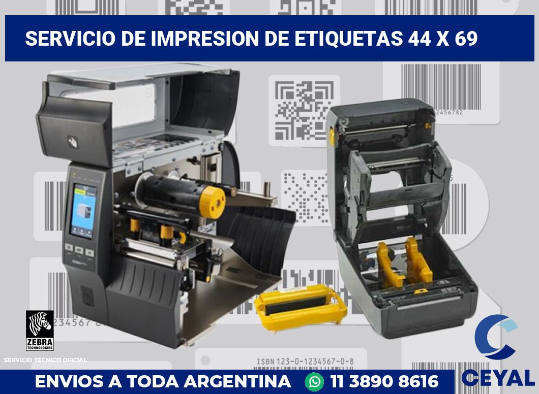 servicio de impresion de etiquetas 44 x 69