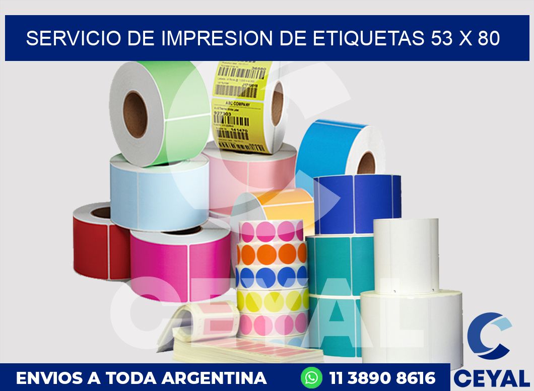 servicio de impresion de etiquetas 53 x 80