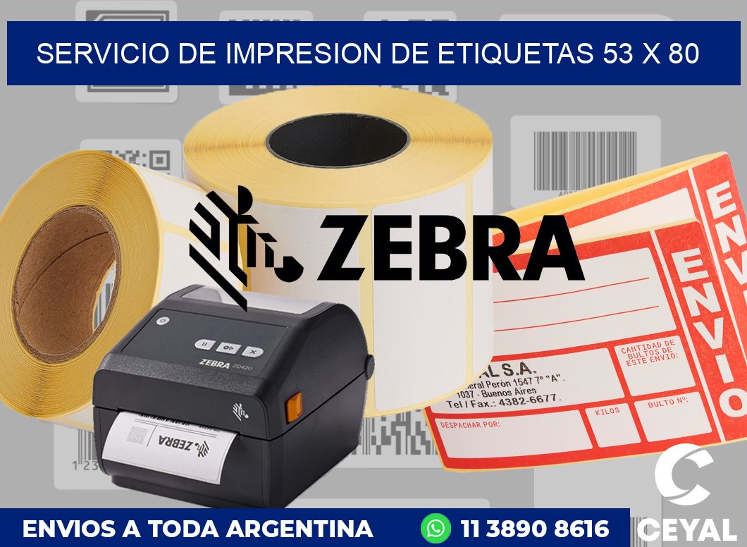servicio de impresion de etiquetas 53 x 80