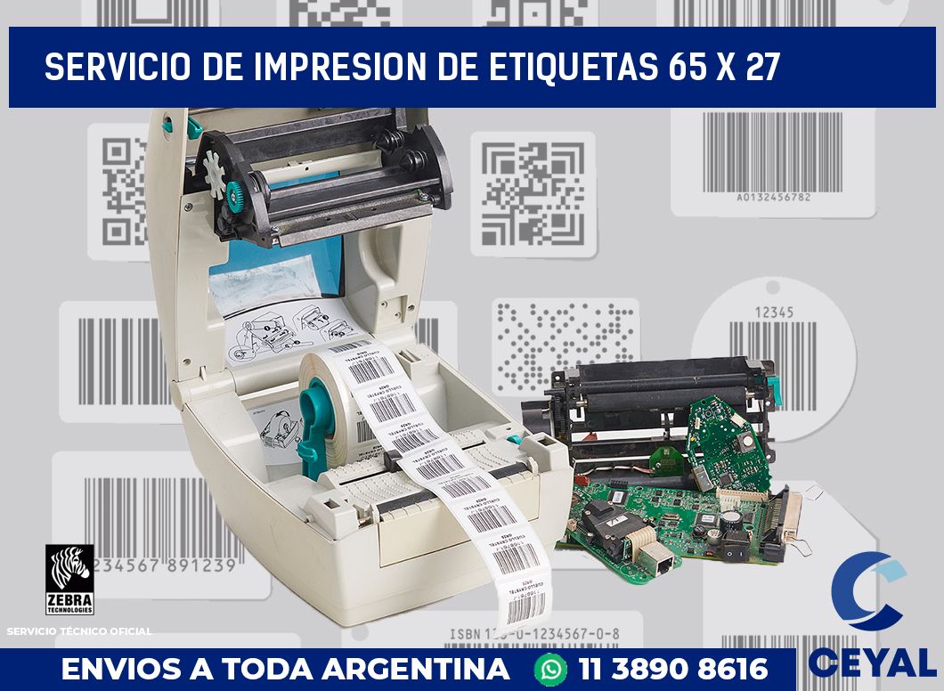servicio de impresion de etiquetas 65 x 27