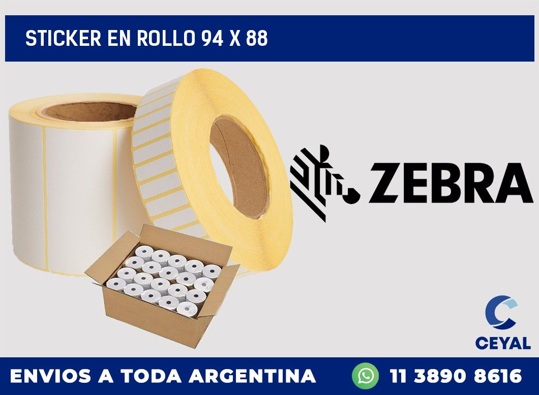 sticker en rollo 94 x 88