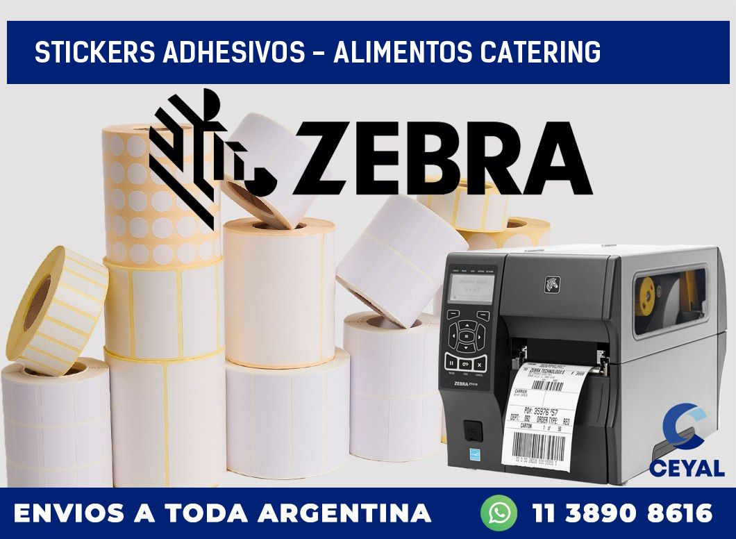 stickers adhesivos – alimentos catering