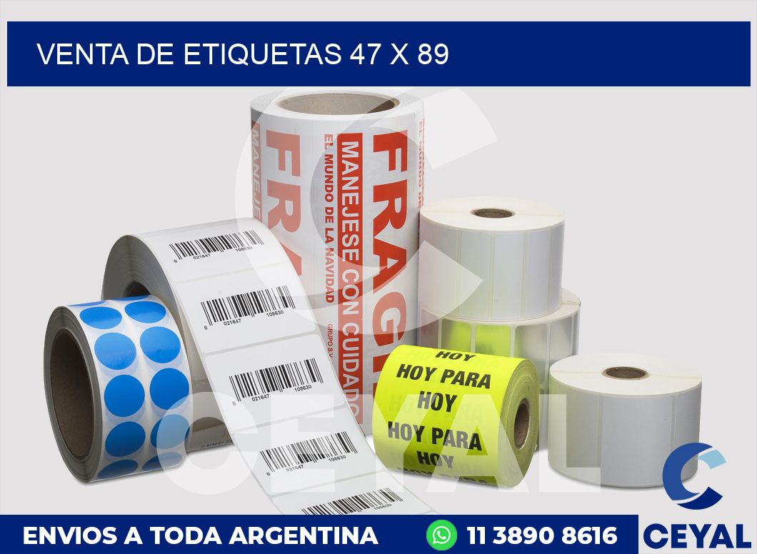 venta de etiquetas 47 x 89