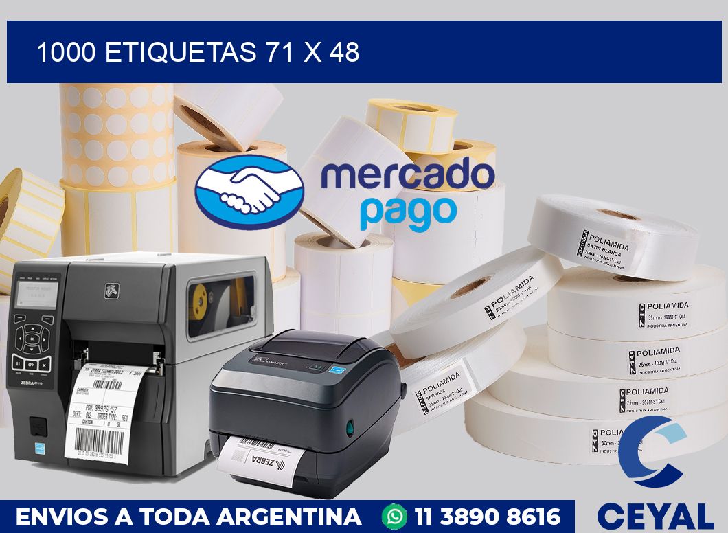 1000 etiquetas 71 x 48