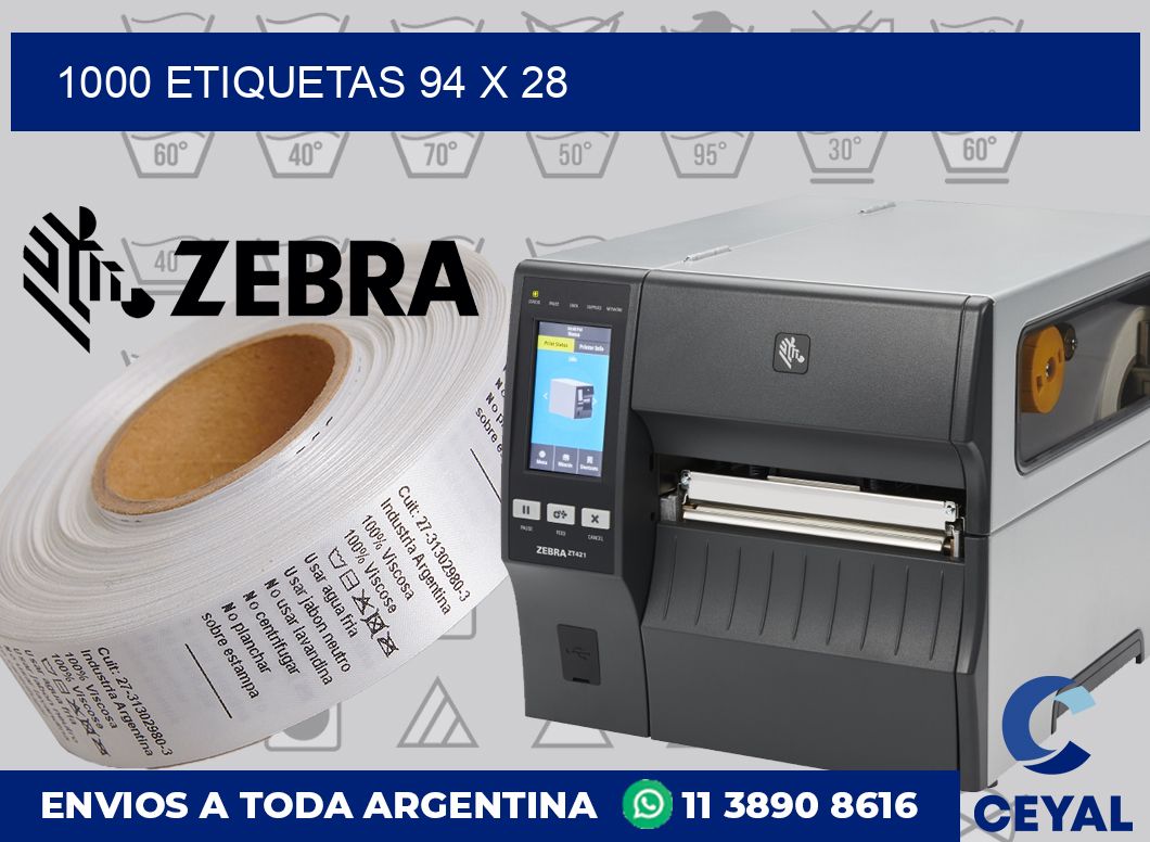 1000 etiquetas 94 x 28