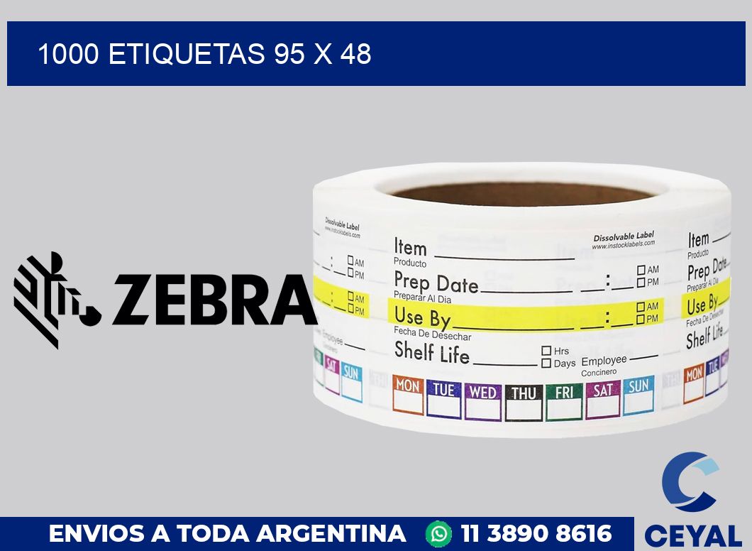 1000 etiquetas 95 x 48