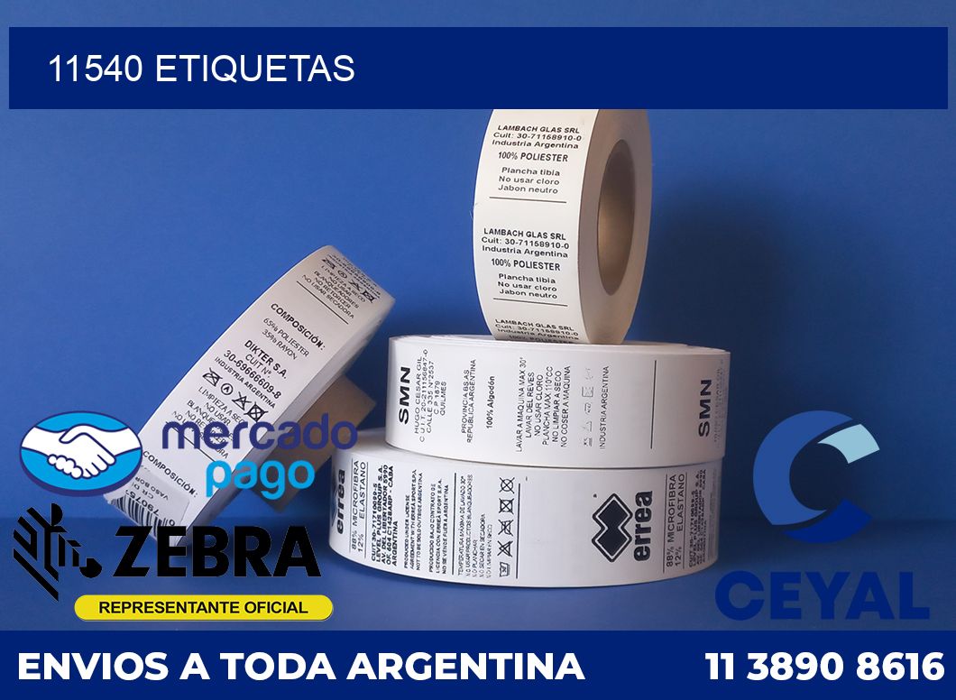 11540 etiquetas