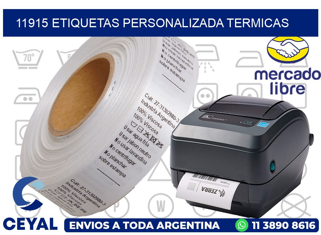 11915 etiquetas personalizada termicas