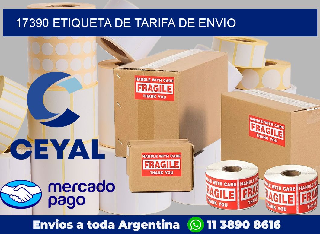 17390 Etiqueta de tarifa de envio