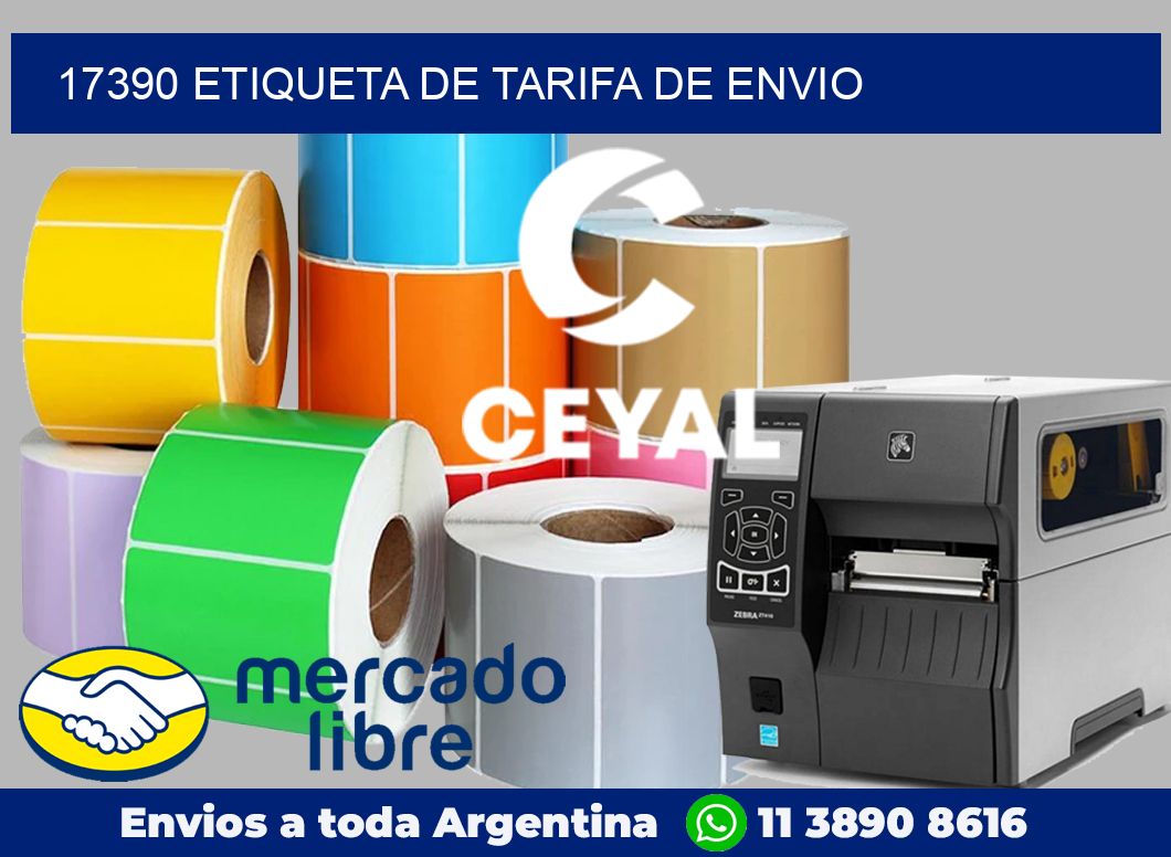 17390 Etiqueta de tarifa de envio