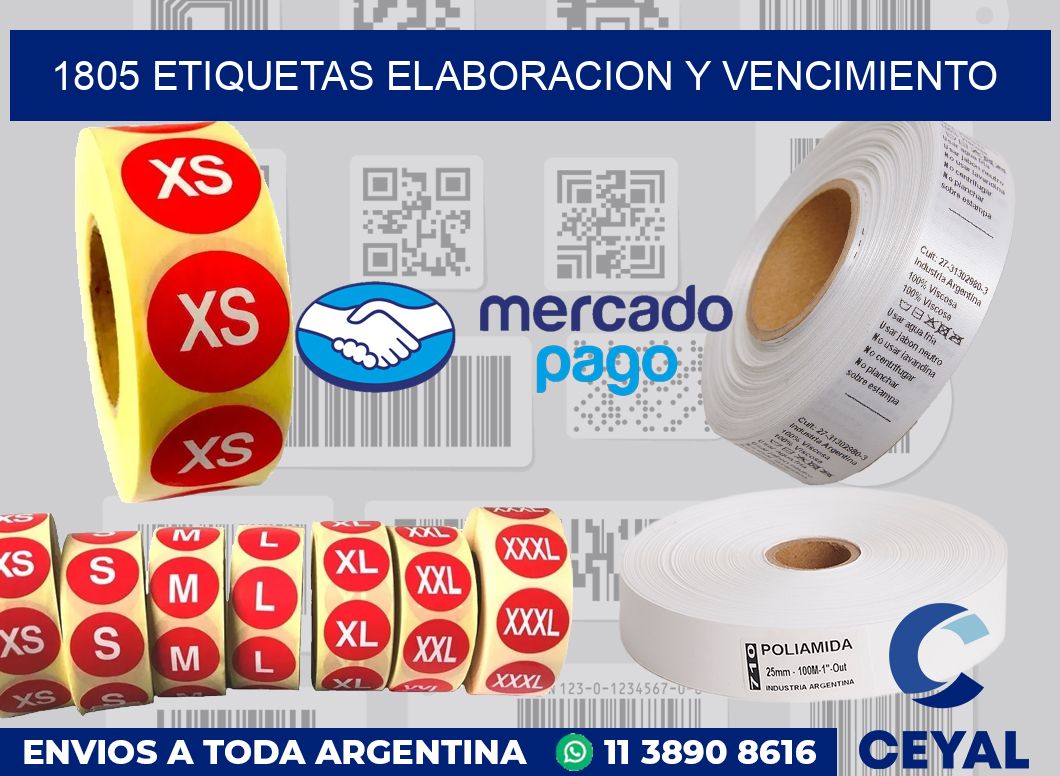 1805 Etiquetas elaboracion y vencimiento