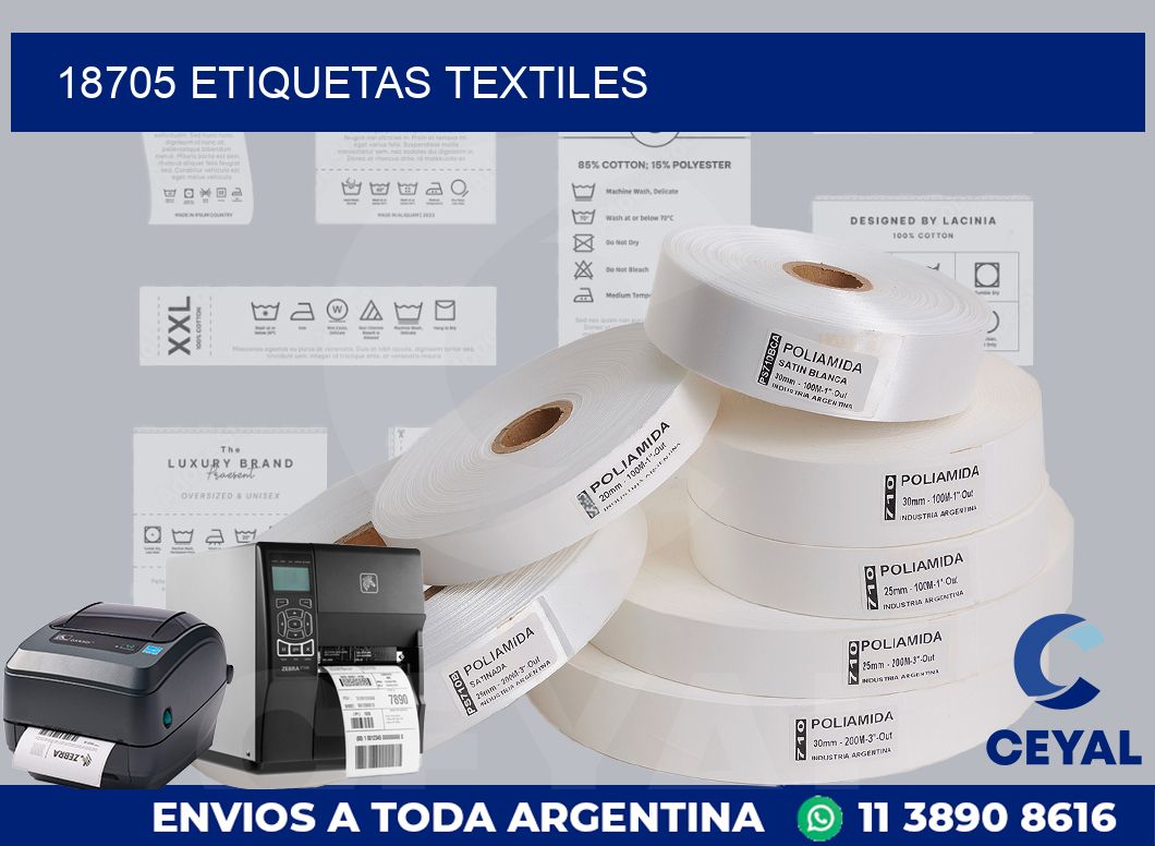 18705 etiquetas textiles