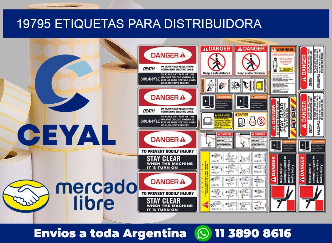 19795 etiquetas para distribuidora