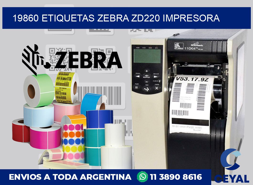 19860 etiquetas Zebra zd220 impresora