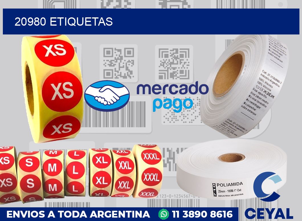 20980 etiquetas