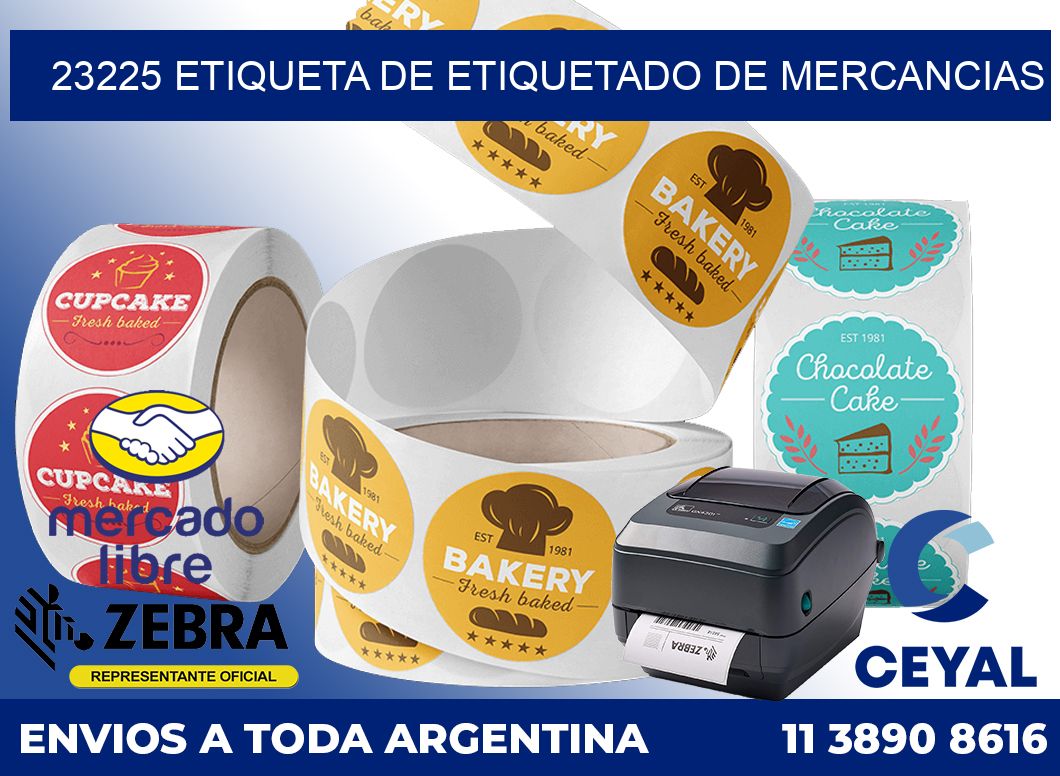 23225 Etiqueta de etiquetado de mercancias