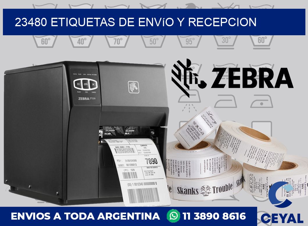 23480 Etiquetas de envío y recepcion