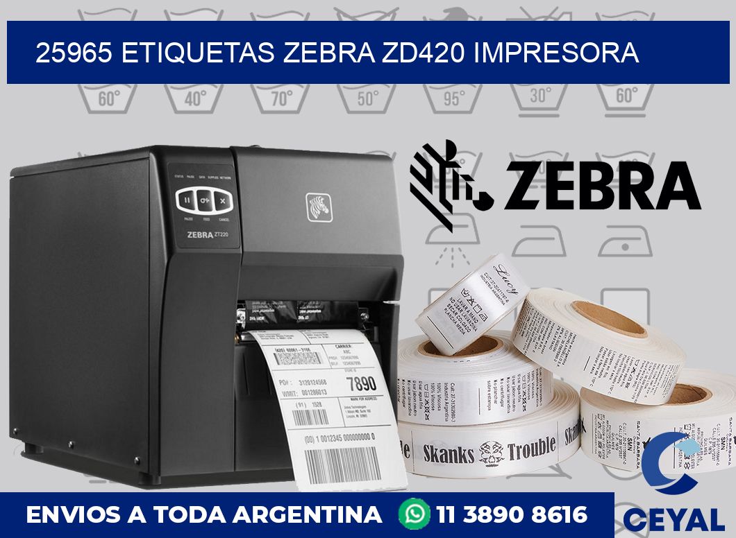 25965 etiquetas Zebra zd420 impresora