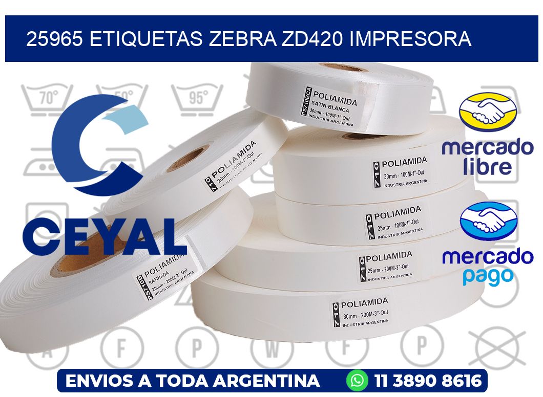 25965 etiquetas Zebra zd420 impresora