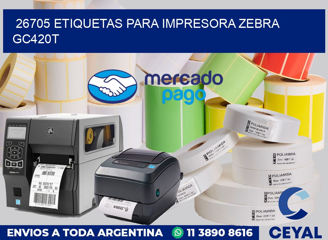26705 etiquetas para impresora zebra GC420T