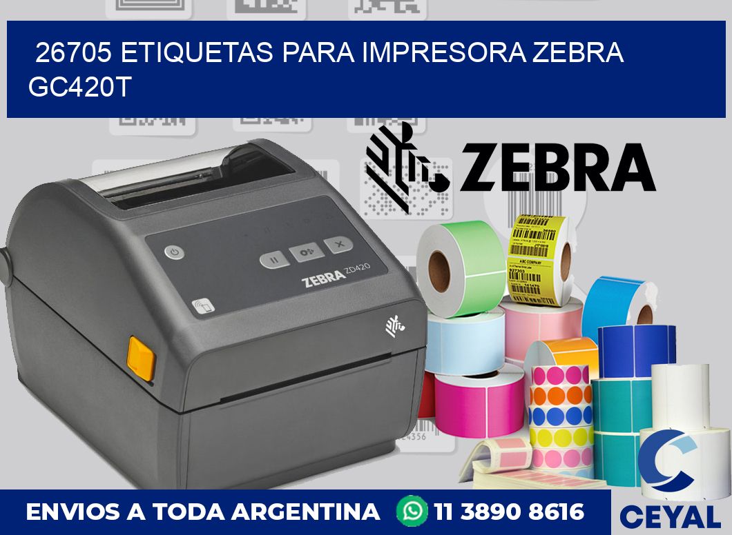 26705 etiquetas para impresora zebra GC420T