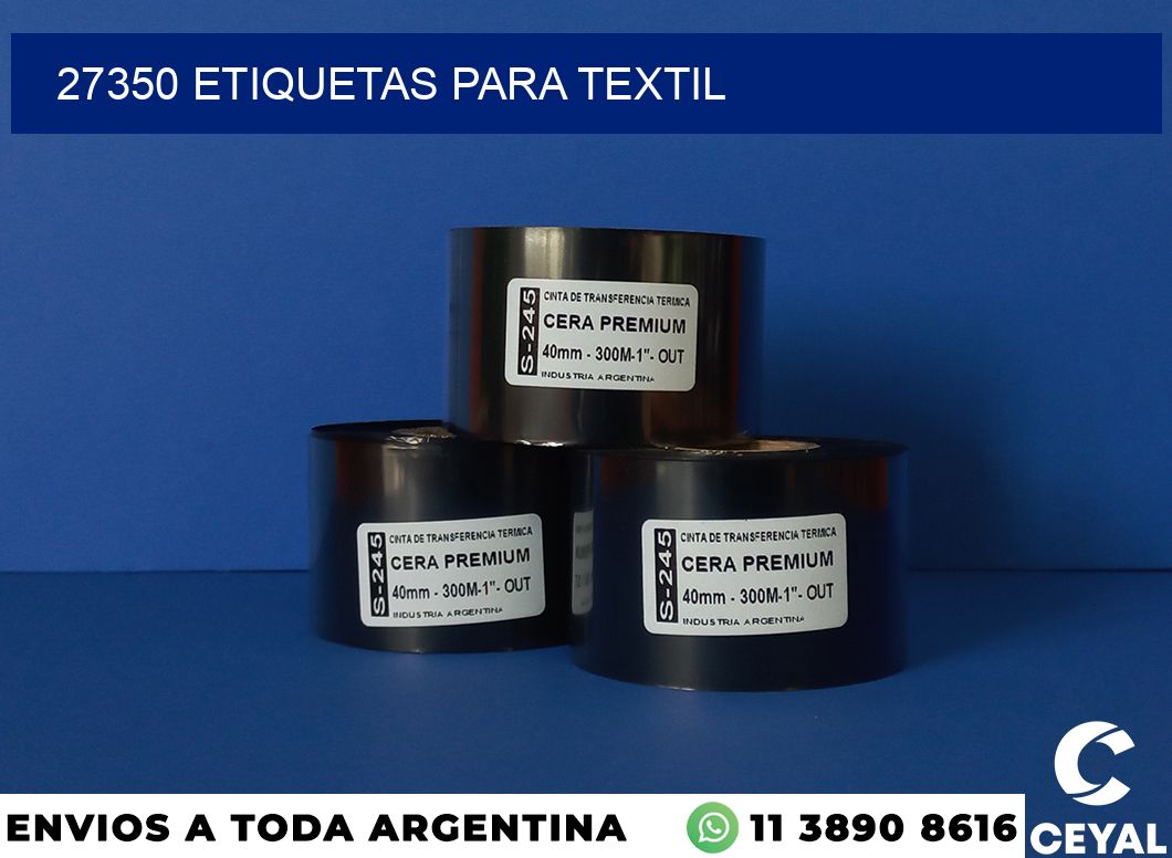 27350 etiquetas para textil