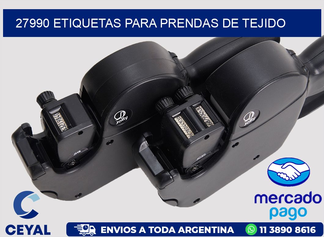 27990 Etiquetas para prendas de tejido