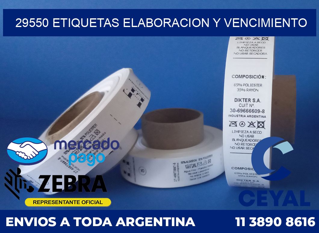 29550 Etiquetas elaboracion y vencimiento
