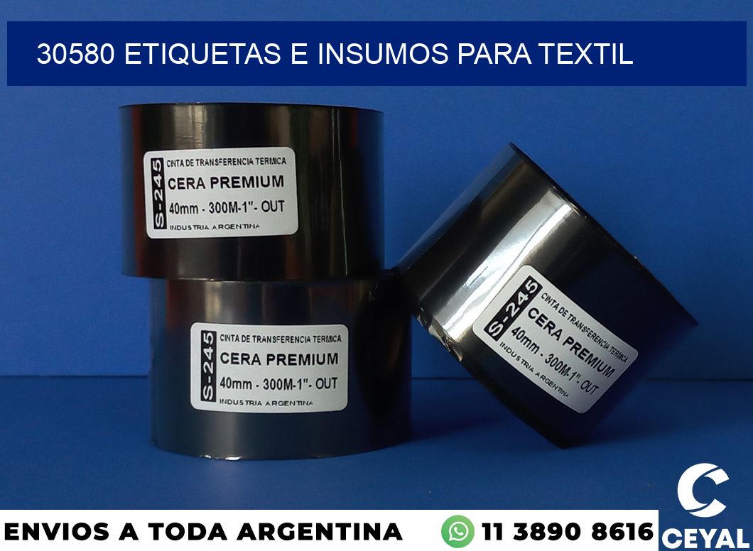 30580 etiquetas e insumos para textil
