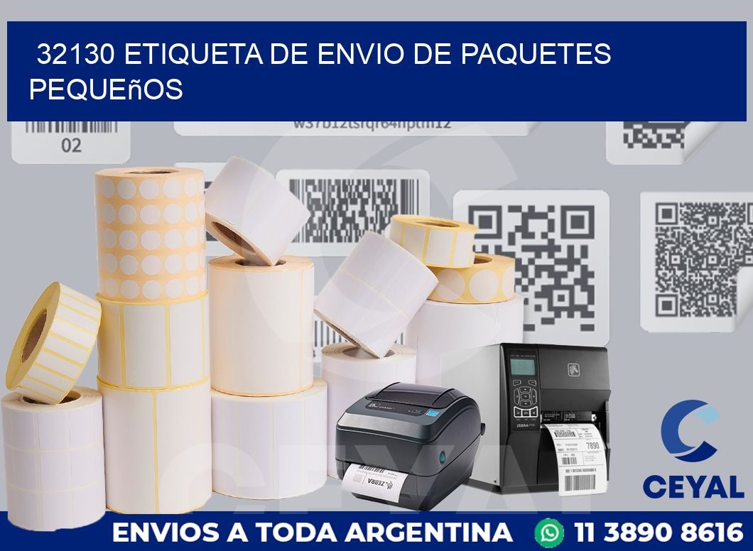 32130 Etiqueta de envio de paquetes pequeños
