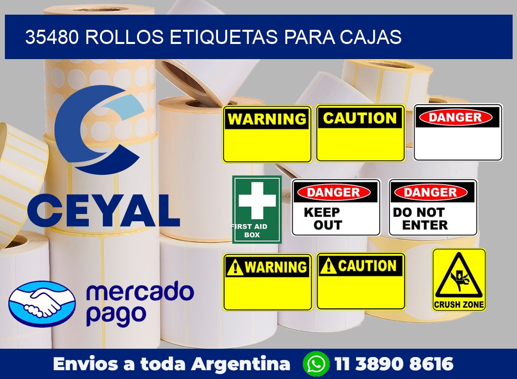 35480 Rollos etiquetas para cajas