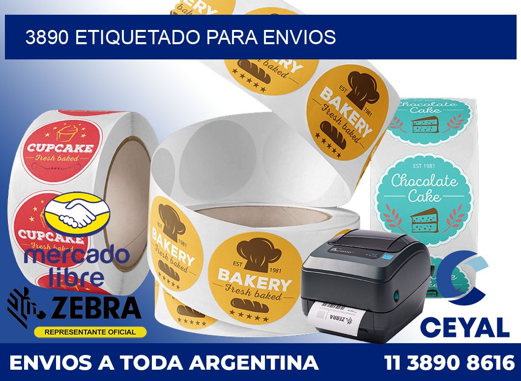 3890 etiquetado para envios