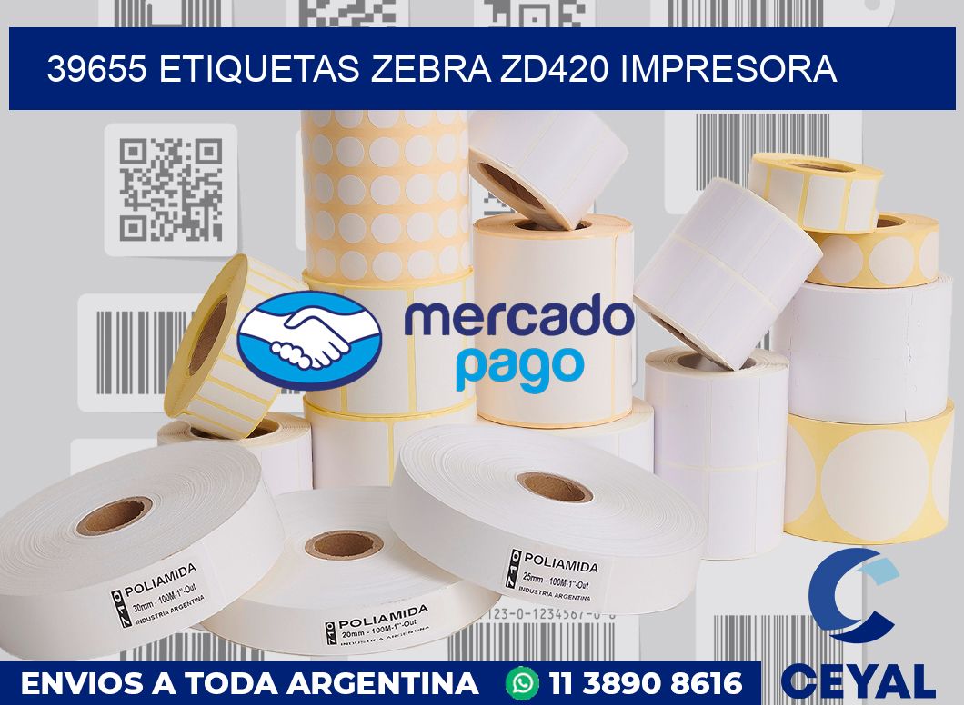39655 etiquetas Zebra zd420 impresora