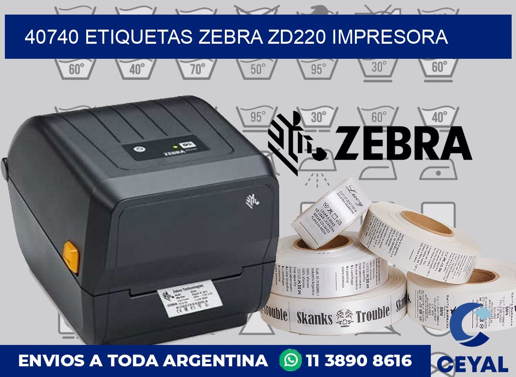 40740 etiquetas Zebra zd220 impresora