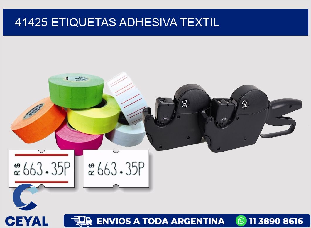 41425 etiquetas adhesiva textil