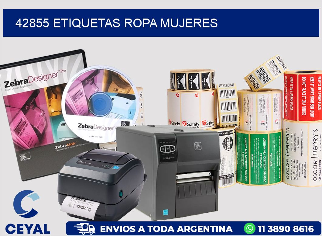 42855 Etiquetas ropa mujeres