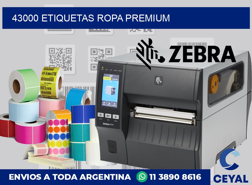 43000 Etiquetas ropa premium