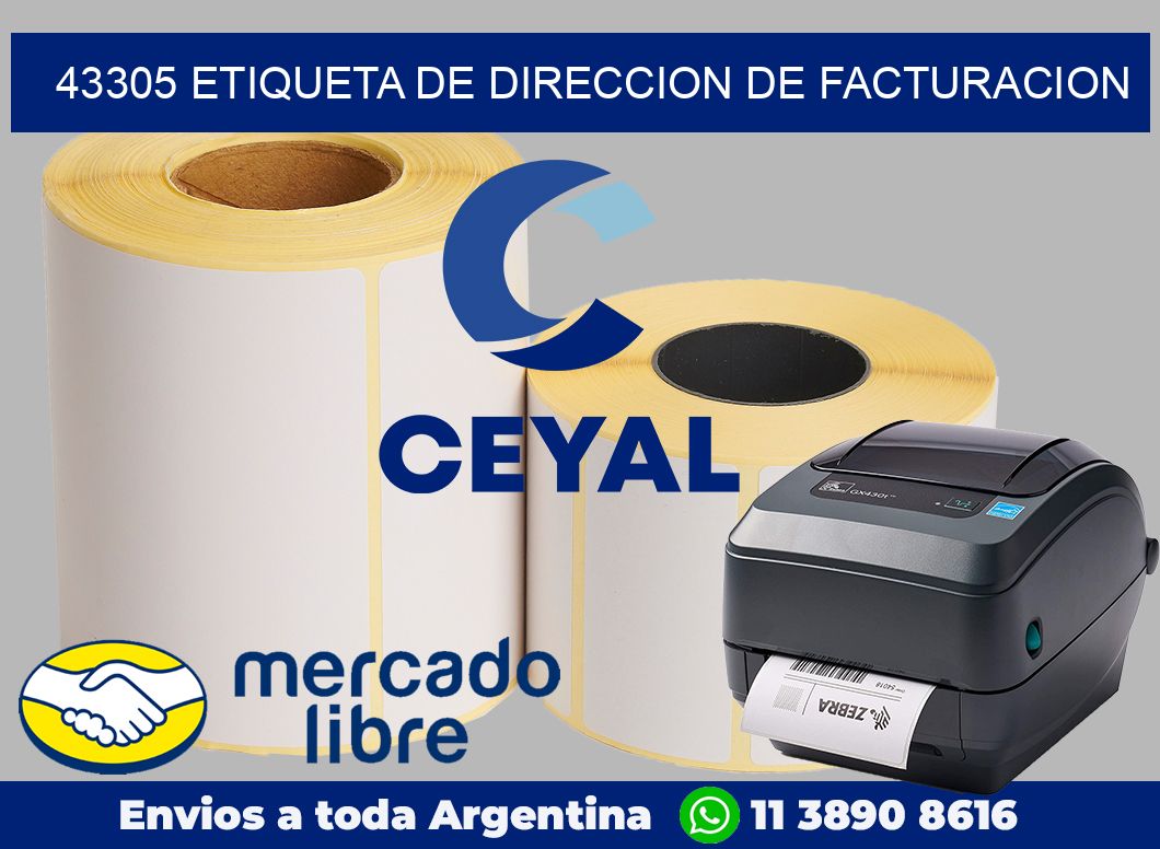43305 Etiqueta de direccion de facturacion