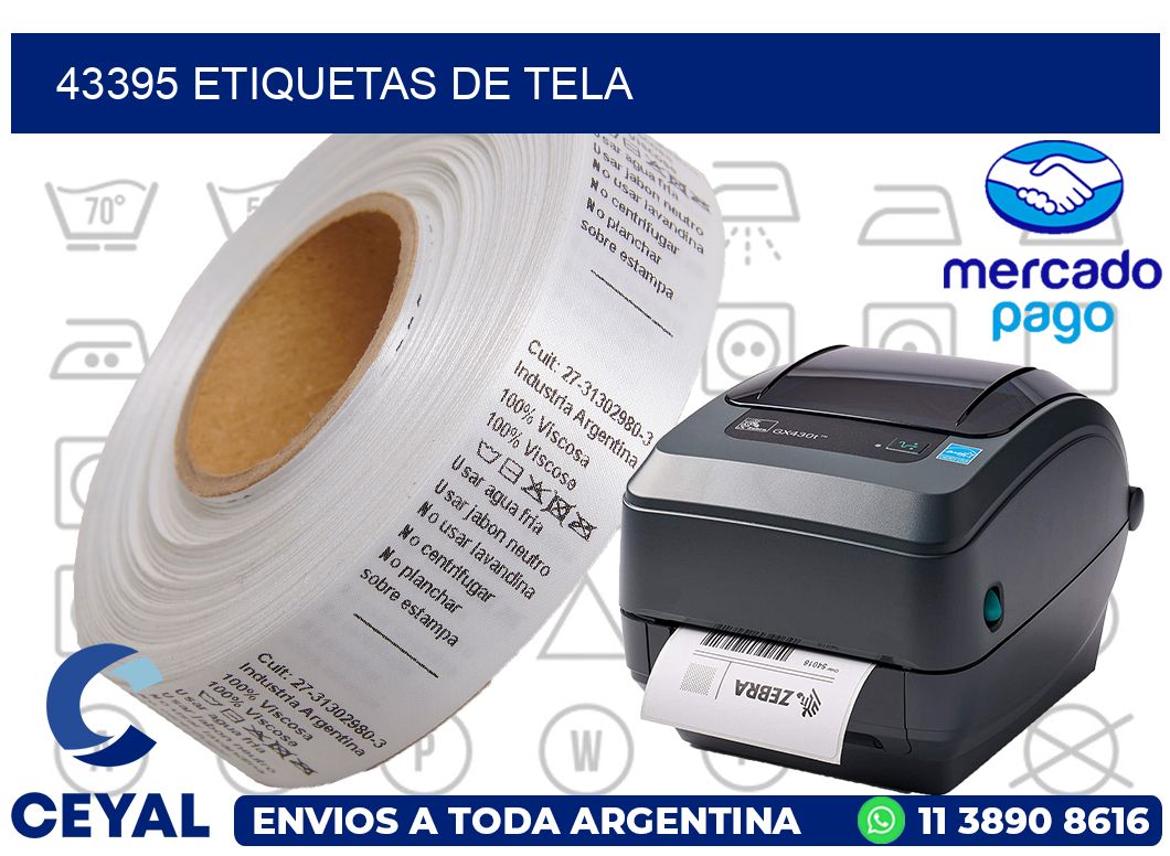 43395 Etiquetas de tela