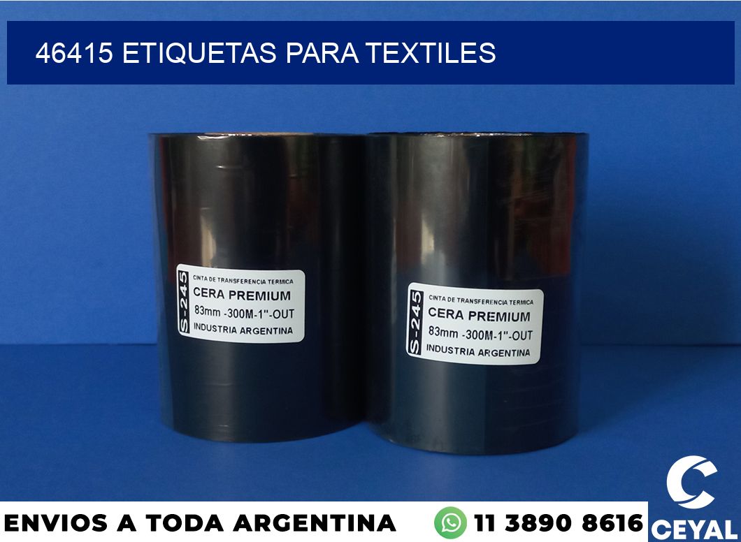 46415 etiquetas para textiles