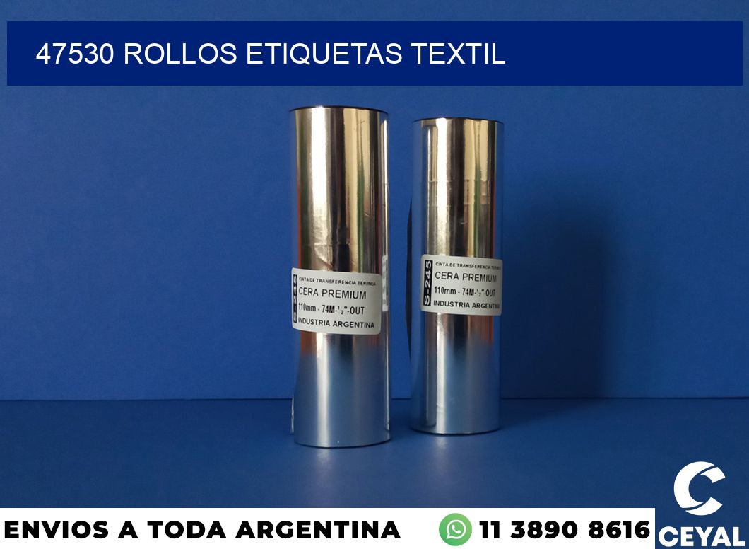 47530 rollos etiquetas textil