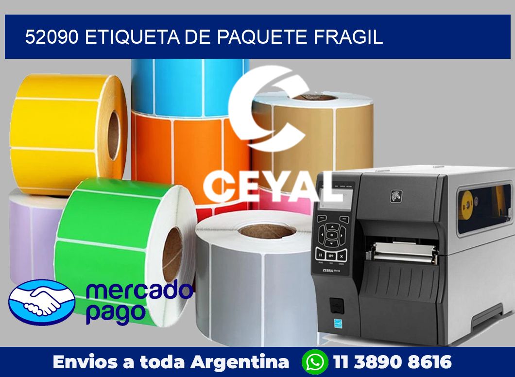 52090 Etiqueta de paquete fragil