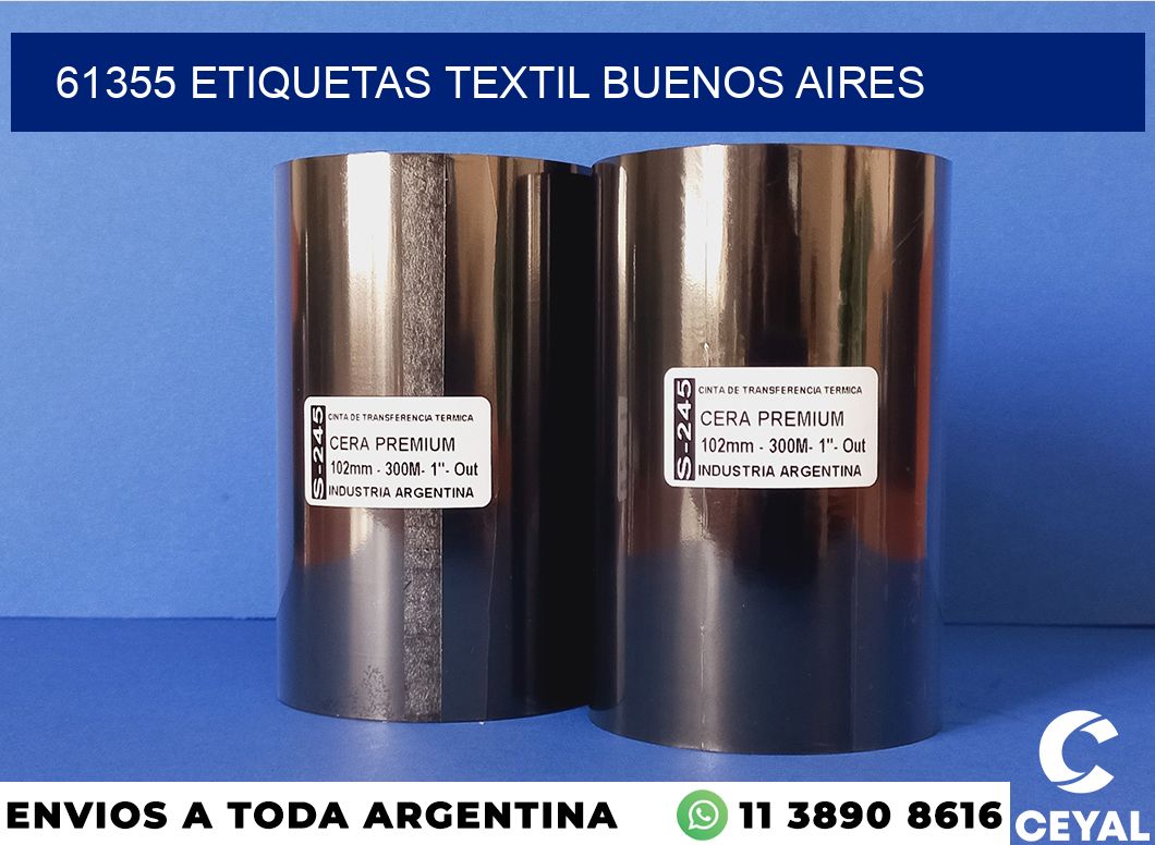 61355 etiquetas textil buenos aires