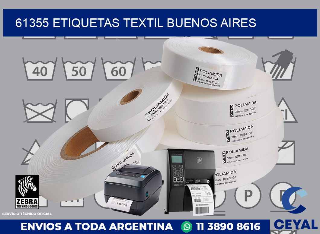 61355 etiquetas textil buenos aires
