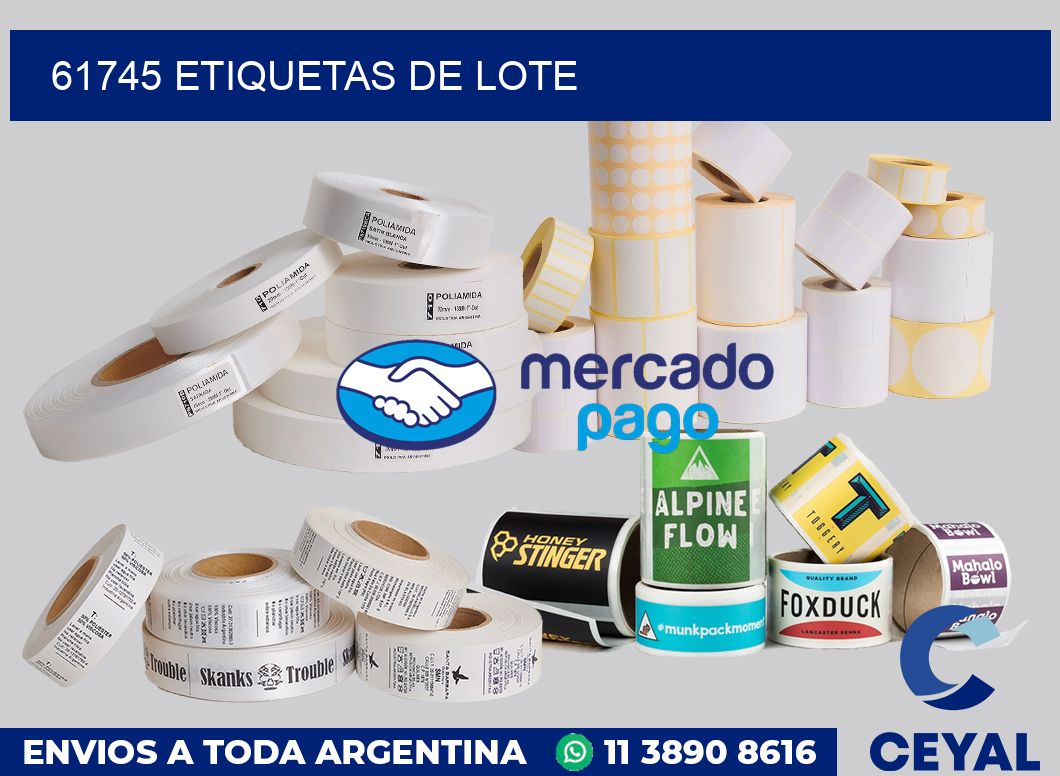 61745 Etiquetas de lote