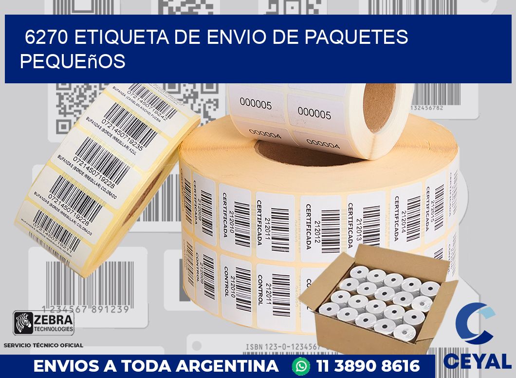 6270 Etiqueta de envio de paquetes pequeños