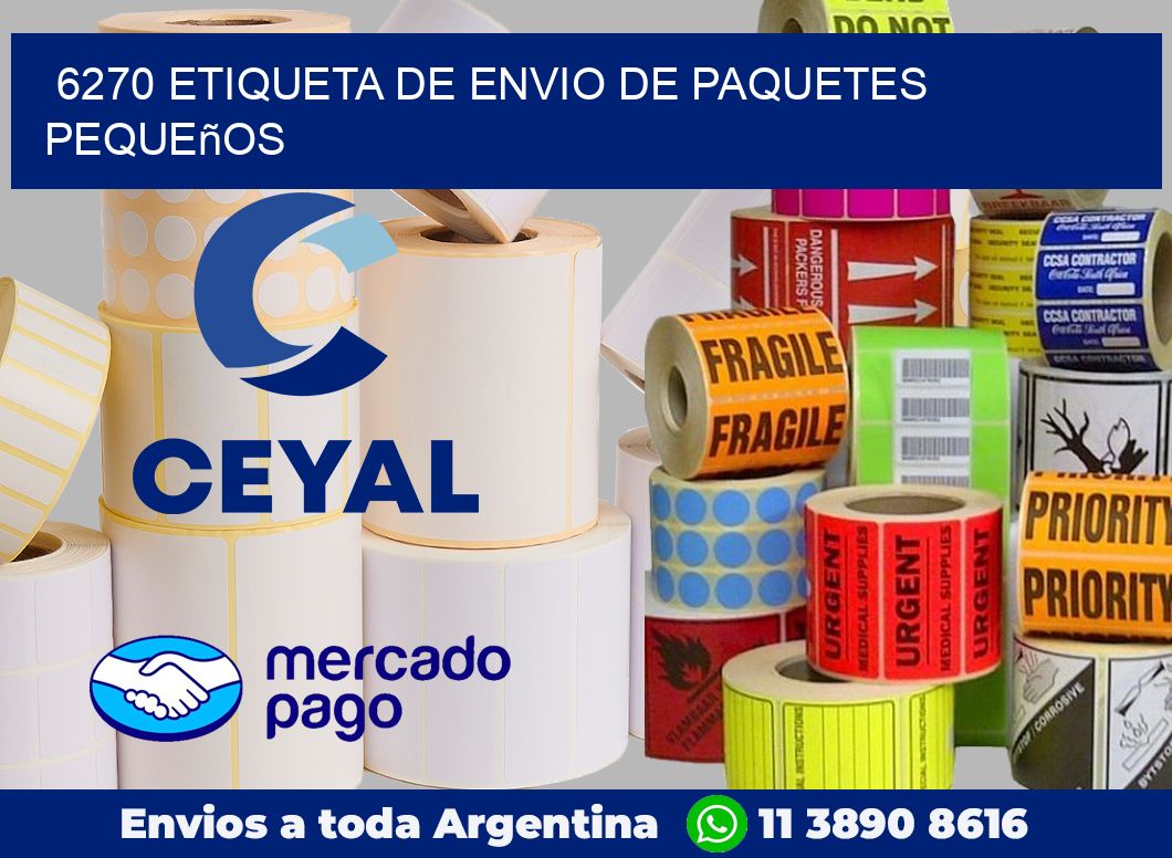 6270 Etiqueta de envio de paquetes pequeños
