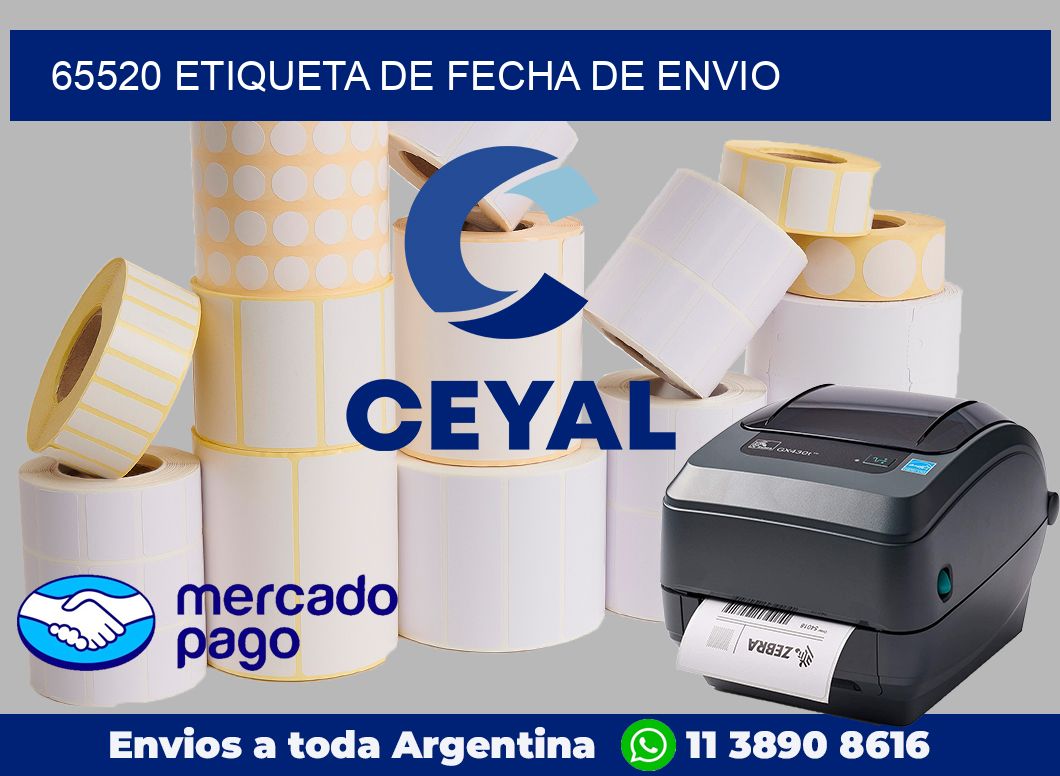 65520 Etiqueta de fecha de envio